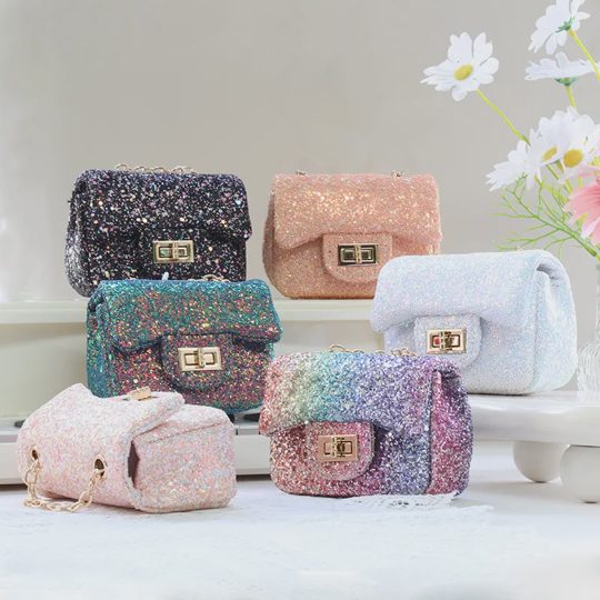 Girls' Sparkly Sequin Mini Crossbody Bag