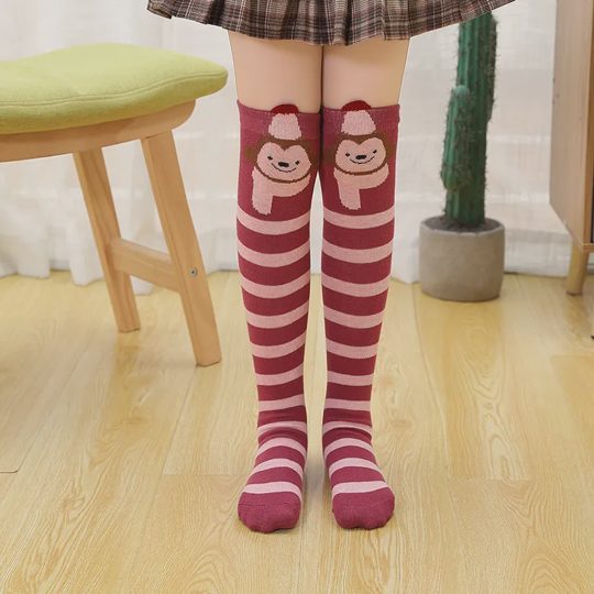 Girls Cartoon Mid-Calf Socks