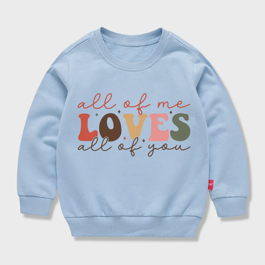 【12M-11Y】Stylish Kids Sweatshirt With "LOVES" Print
