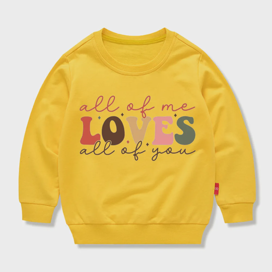 【12M-11Y】Stylish Kids Sweatshirt With "LOVES" Print