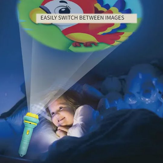 Cartoon Children's Projection Flashlight Mini Projector Baby Early Education Toy
