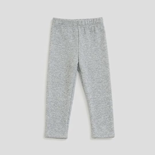 【18M-10Y】Girls Casual Padded Fleece Solid Color Leggings