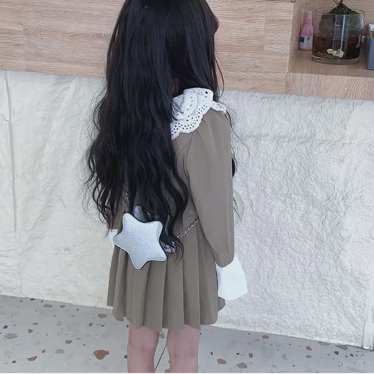Girls Fashion Glitter Leather Star Crossbody Bag