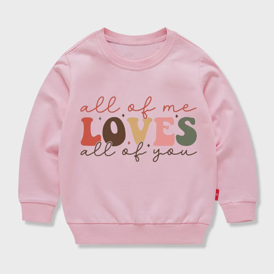 【12M-11Y】Stylish Kids Sweatshirt With "LOVES" Print