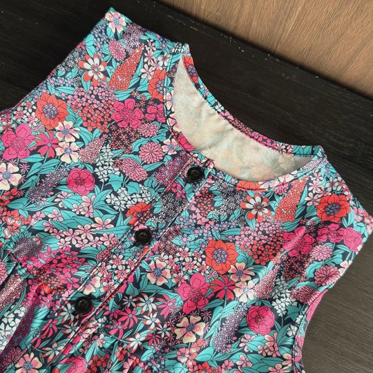 【2Y-7Y】Girls' Floral Sleeveless Top & Wide-Leg Pants Set