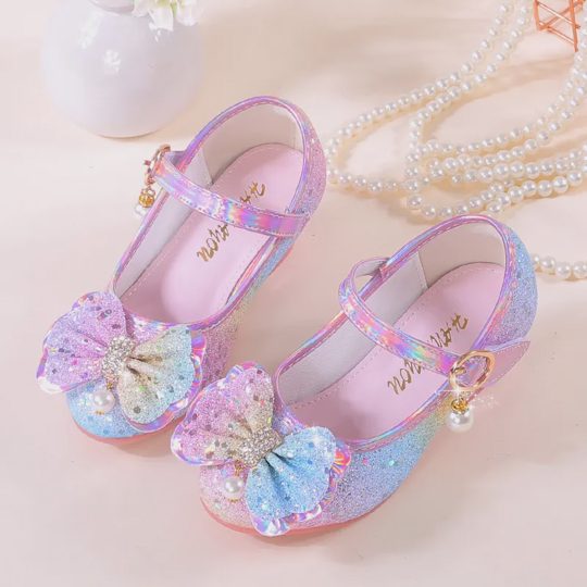 Girls' Colorful Sequin Crystal Princess Shoes