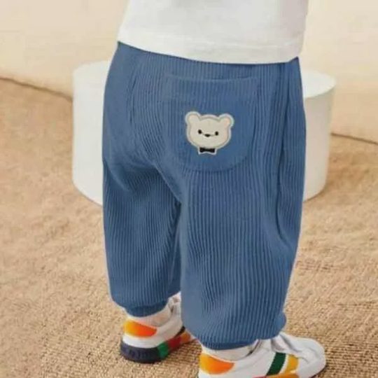 【12M-6Y】Unisex Cute Corduroy Pants