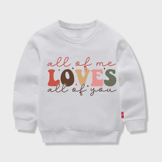 【12M-11Y】Stylish Kids Sweatshirt With "LOVES" Print