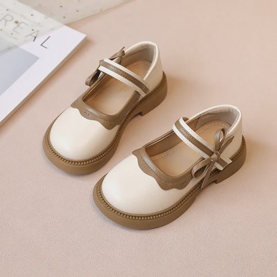Girls Sweet Bow PU Shoes