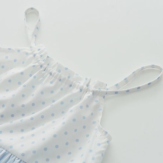 【2Y-7Y】Girls' Trendy Floral Lace Trim Tiered Dress