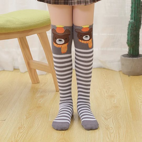Girls Cartoon Mid-Calf Socks