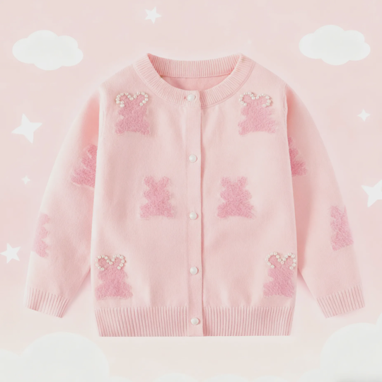 【2Y-7Y】Girls Rainbow Knit Cardigan