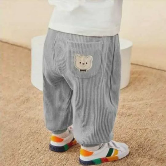 【12M-6Y】Unisex Cute Corduroy Pants