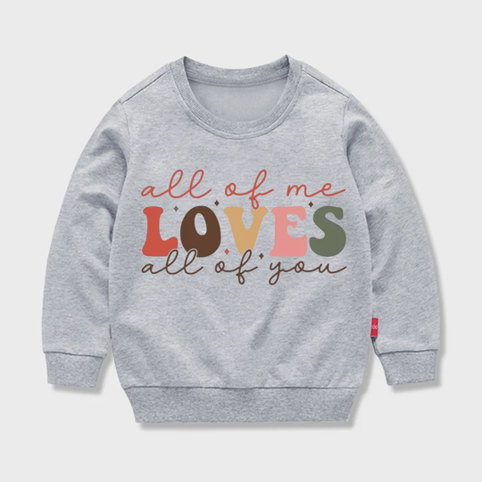 【12M-11Y】Stylish Kids Sweatshirt With "LOVES" Print